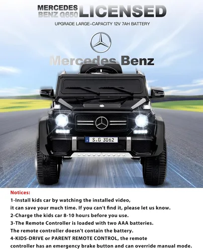 Vista 2 de Mercedes-Benz G650 - Coche eléctrico de 12 V para niños Negro