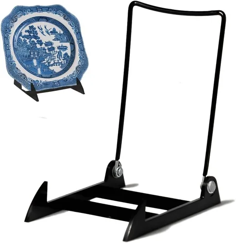 Vista 8 de KINGDOM SOLUTIONS Made in USA - Paquete de 2 caballetes acrílicos ajustables – Soporte para platos – Soporte resistente para libros de arte
