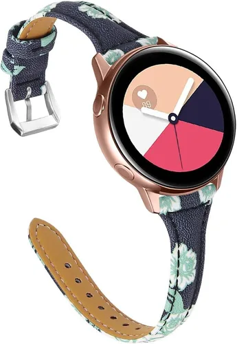 Vista 12 de JOYOZY Correa de cuero compatible con Samsung Galaxy Watch 6/7/FE/5/4 de 40 mm, 44 mm, Active (40 mm)/2 (40 mm) (44 mm), correa de muñeca delgada