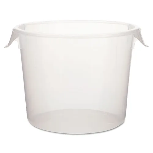 Vista 8 de Rubbermaid Productos comerciales Contenedor redondo de plástico para almacenamiento de alimentos con asa, 4 cuartos de galón, amarillo, rango