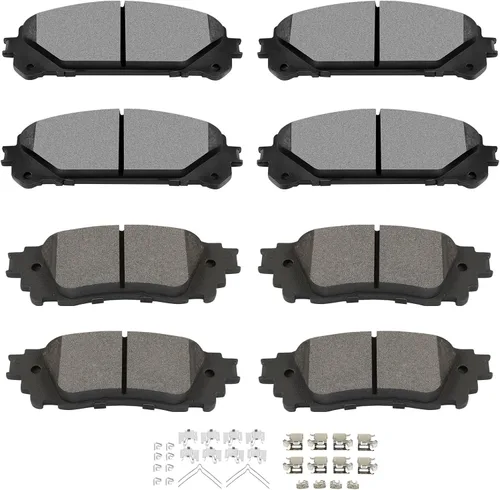 Vista 26 de Juego de pastillas de cerámica, D374 D621 D948 SCITOO 8 piezas de pastillas de freno delanteras y traseras para Honda Civic del Sol 1994-1997
