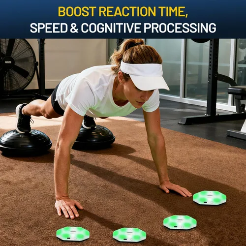 Vista 3 de Kit de entrenamiento de luces de agilidad de reacción deportiva, sistema de entrenamiento profesional de tiempo de reacción y agilidad con módulos