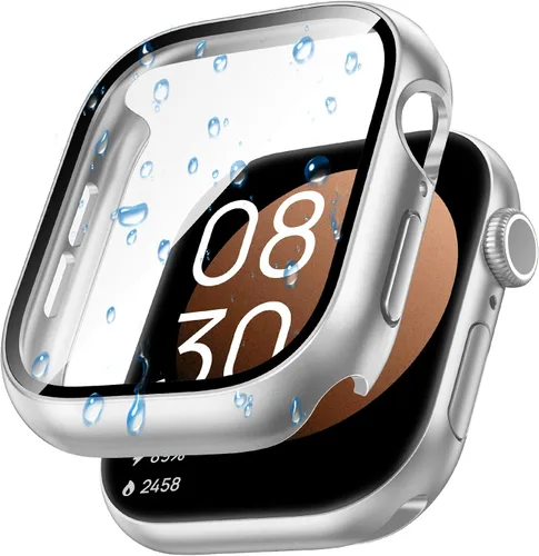 Vista 18 de Goton - Funda impermeable para Apple Watch 38 mm Series 3 2 1, protector de pantalla de vidrio templado, protección completa de policarbonato duro