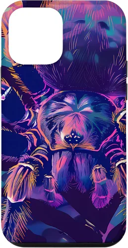 Vista 12 de iPhone 15 Retro Synthwave Tarantula Art Poster Case
