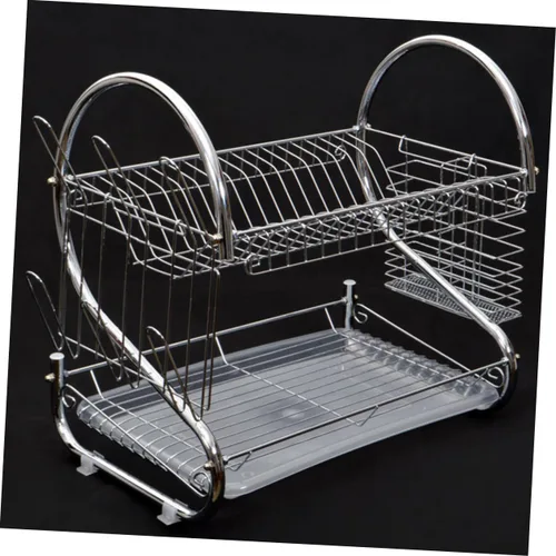 Vista 7 de UPKOCH Escurridor de platos para fregadero, estante seco para platos, soporte para palillos, soporte para utensilios sobre el fregadero, escurridor