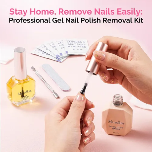 Vista 5 de MelodySusie - Kit removedor de esmalte de uñas de gel con removedor de manicura, 0.5 fl oz