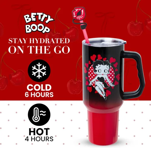 Vista 2 de Silver Buffalo Betty Boop Core Cute Pose, vaso de acero inoxidable, 40