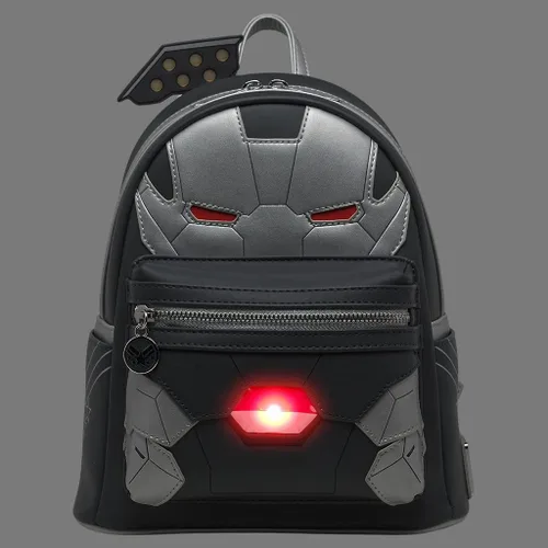 Vista 2 de Loungefly Marvel Light Up War Machine Cosplay Mini Mochila, Varios colores, Mvbk0230