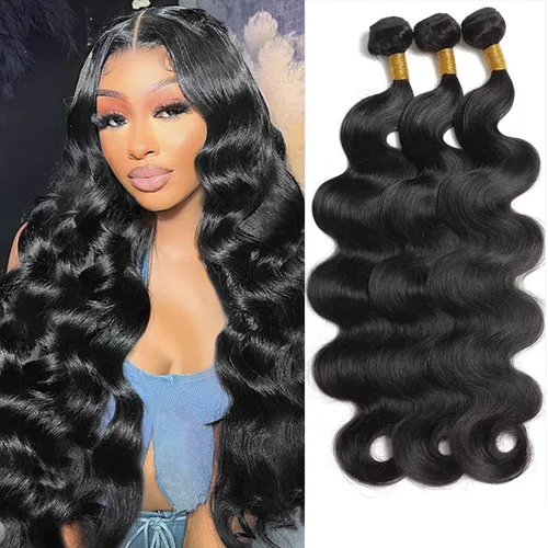 Vista 17 de 3 manojos de cabello humano 12A, ondulado, 100% sin procesar, cabello humano virgen brasileño de tejido rápido (14, 16, 18 pulgadas)