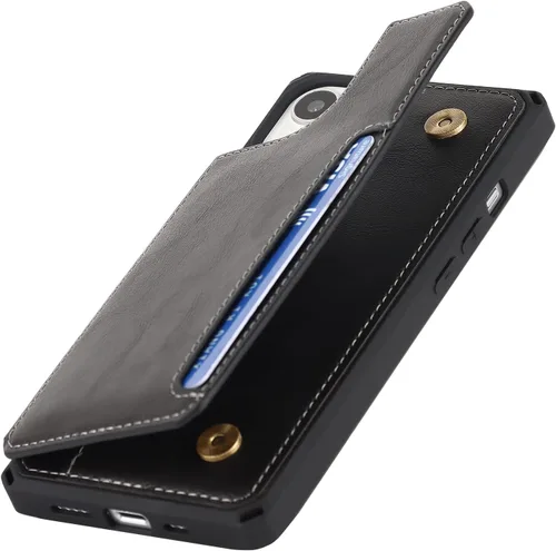 Vista 7 de Cavor para iPhone 14 Plus Funda tipo cartera con tarjetero, Funda tipo cartera para iPhone 14 Plus para mujeres, Doble cierre magnético a prueba