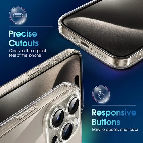 Vista 807 de Supdeal Funda cristalina transparente para iPhone 11, [No se amarillea] [Protección de la cámara] [Probado contra caídas de grado militar] Funda