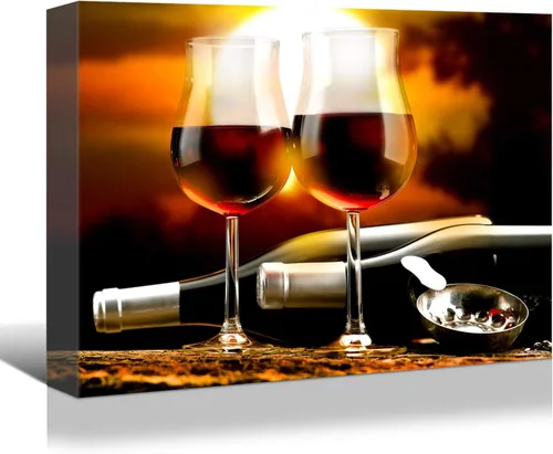 Vista 20 de Denozer - Lienzo decorativo para cocina, diseño de vino tinto (16.0 x 12.0 in)