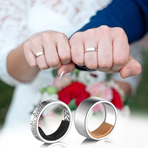 Vista 7 de Zonon Ajustador invisible de tamaño de anillo de 16 hojas con 2 piezas de ajuste de tamaño de anillo de plástico para tensor de joyería suelto