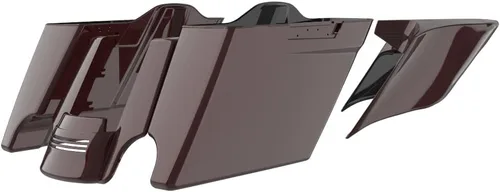 Vista 53 de Cubiertas laterales de alforjas estiradas para motocicleta, extensión extendida para Harley Touring 2014+ - Whisky ámbar Amber Whiskey