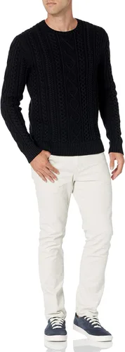 Vista 6 de Suéter de manga larga para hombre Tienda Essentials, 100% algodón, cuello redondo