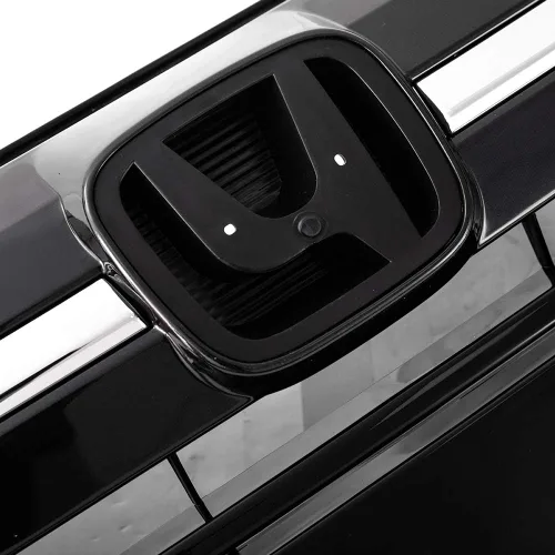 Vista 4 de Parachoques delantero superior parrilla compatible con Honda HRV HR-V 2016-2018 cromo negro estilo fábrica