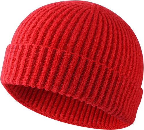 Vista 21 de ROYBENS Swag Wool Knit Cuff Short Fisherman Beanie for Men Women Winter Hat 1 albaricoque