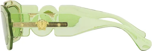 Vista 2 de Versace Unisex Sunglasses Transparent Dark Grey Frame, Dark Grey Lenses, 51MM