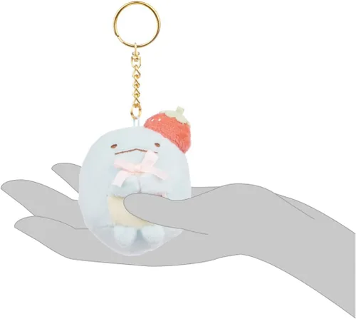 Vista 2 de SUMIKKOGURASHI Tokage San-X - Llavero original de la serie Strawberry, Tokage