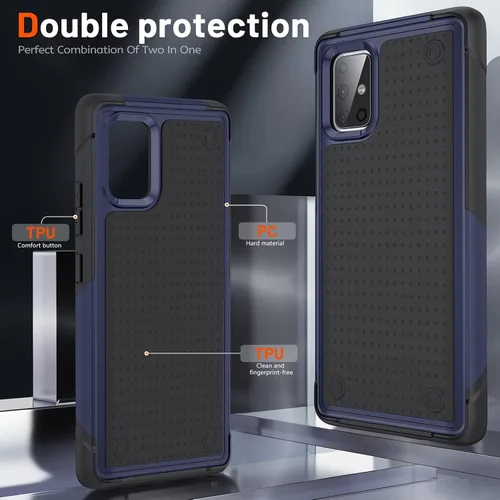 Vista 313 de Jeylly Compatible con Samsung Galaxy A22 5G Funda, Funda Samsung A22 5G con 2pcs protectores de pantalla de vidrio templado