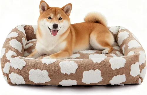 Vista 30 de JOEJOY Cama para Perro de Tamaño Mediano, Cama para Mascotas Ortopédica Lavable de Forro Polar de Pana Suave Premium con Funda de Cremallera