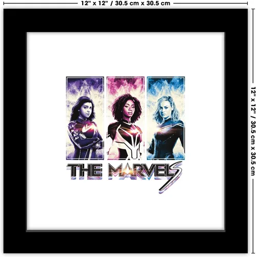 Vista 6 de Trends International Gallery Pops Marvel The Marvels - Póster gráfico de pared de The Marvels, 12.00 x 12.00 pulgadas, versión de marco negro