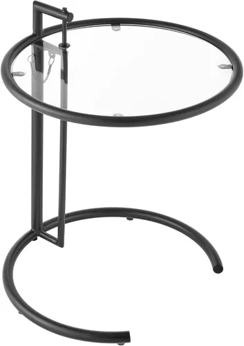 Vista 9 de Modway EEI-125-BLK Eileen Mesa auxiliar de metal gris, color negro