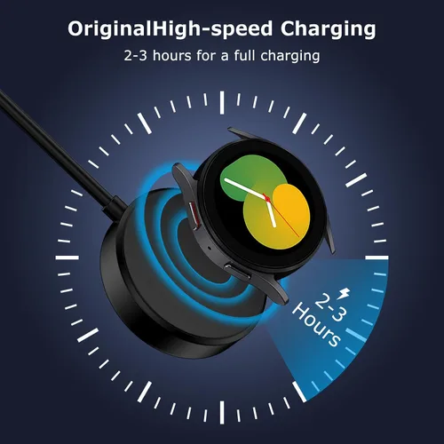 Vista 3 de Cargador de reloj USB C Samsung de carga rápida para Samsung Galaxy Watch 8/8 Classic/7/6 Classic/6/5 Pro/5/4/4 Classic/3/Active 2/Active 1