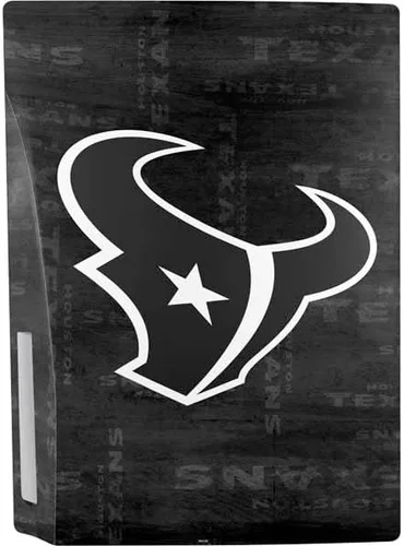 Vista 3 de Skinit Calcomanía para juegos compatible con PS5 Bundle – Diseño oficial de NFL Houston Texans en blanco y negro