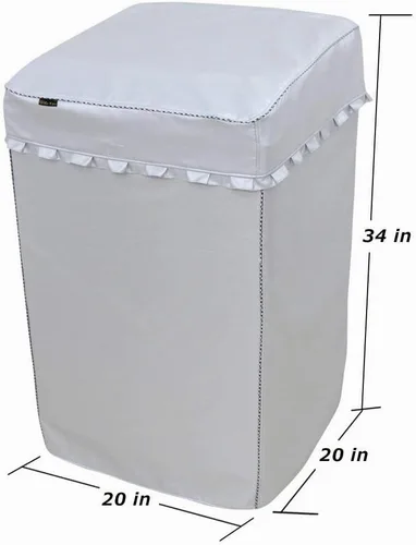 Vista 6 de Funda para lavadora de espesor con revestimiento plateado de doble cara, tela impermeable, protector solar a prueba de polvo