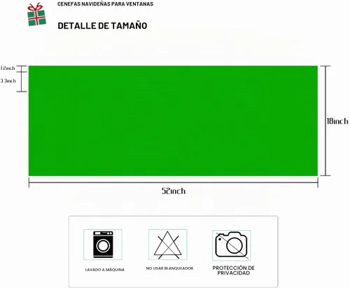 Vista 2 de 2 paneles de cenefas de cortina de color verde navideño para ventanas de cocina, cortinas cortas para ventanas de cocina, baño, lavandería