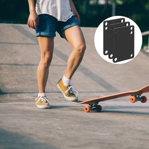 Vista 6 de Outus 16 almohadillas de choque elevadoras de patineta de 0.118 in, almohadillas suaves para amortiguación, almohadillas de choque para patineta