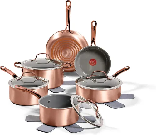 Vista 11 de T-Fal Preserve - Juego de 2 sartenes antiadherentes de cerámica, 8.5" y 11", apto para horno y parrilla hasta 350°F, tecnología InoCeram Glide, Beige