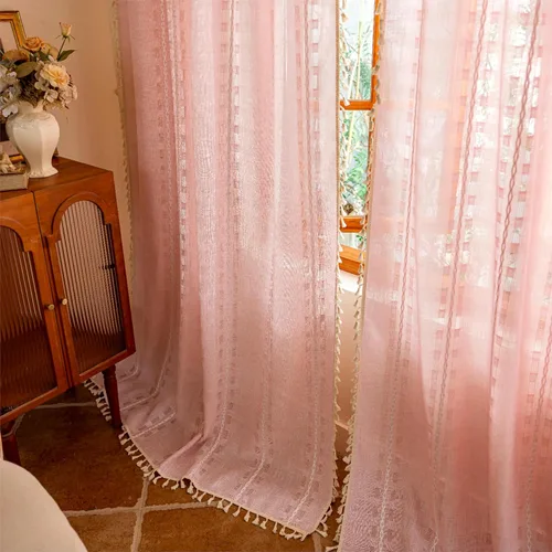 Vista 20 de Cortinas blancas de 96 pulgadas de largo, juego de 2 paneles de cortinas filtrantes de luz de piso a techo, cortinas de privacidad para sala