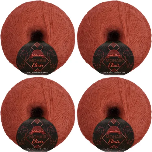 Vista 14 de JubileeYarn Mohair Elixir Yarn - 50g/Skein Baby Wool Blend - Cosmopolitan - 1 Skein