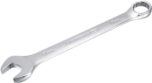 Vista 15 de uxcell Llave combinada métrica de extremo abierto, caja de 0.630 in, 12 puntos, acabado cromado, Cr-V