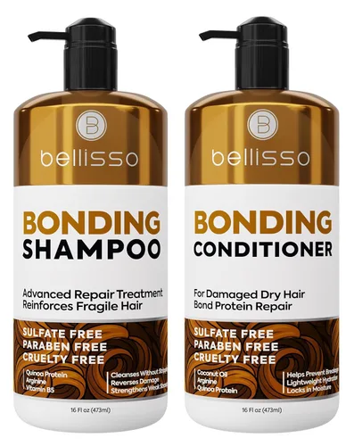 Vista 20 de Juego de champú y acondicionador antiencrespamiento, productos para el cuidado del cabello sin sulfato para mujeres y hombres, control del cabello