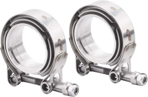 Vista 9 de Abrazadera de banda en V de 2,0 pulgadas con brida macho hembra universal 304 acero inoxidable para coche 1PC
