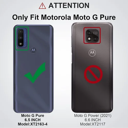 Vista 3 de Funda para Moto G Pure,Moto G Pure Funda 3D hecha a mano con piedras impresionantes de cristal con purpurina para Motorola Moto G Pure 2021