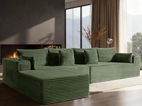 Vista 58 de Sofá modular de gran tamaño de 108 pulgadas, cómodo sofá deshuesado en forma de U para sala de estar, asientos extra profundos, sin montaje, sofá