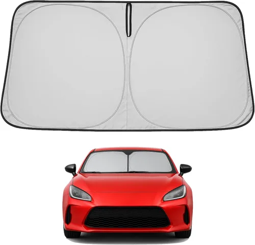Vista 158 de Proadsy Parasol para parabrisas Rivian R1S 2022-2025 2026 de 4 capas plegable, protector de parasol frontal que bloquea los rayos UV, mantiene