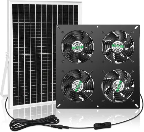 Vista 12 de blessny Kit de ventilador recargable solar de 5.5 pulgadas para aire