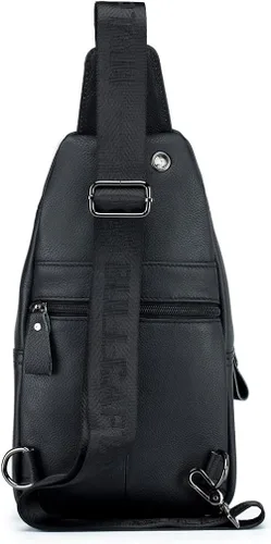 Vista 4 de KPYWZER Mochila de cuero para hombre
