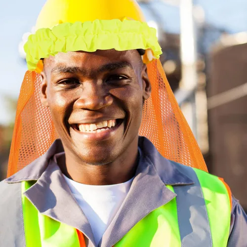Vista 8 de Parasol reflectante para el cuello con visera de malla transpirable, protección solar ligera para trabajadores de la construcción, accesorio