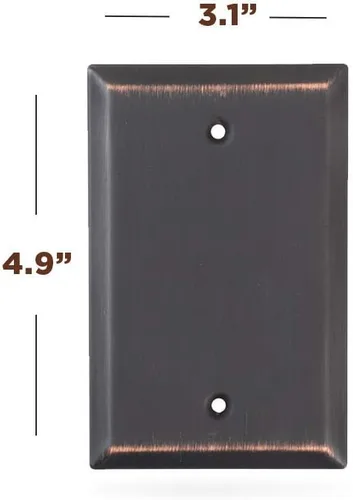 Vista 2 de Placa de pared de acero plana, color bronce
