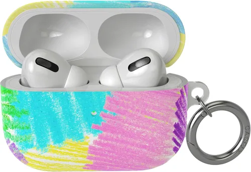 Vista 5 de Casely Funda compatible con AirPods Pro 1 All Smiles Funda para AirPods con adhesivo de cara sonriente