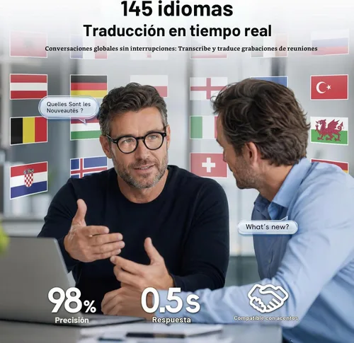 Vista 4 de GetD Gafas inteligentes AI, lentes fotocrómicas, gafas de traducción