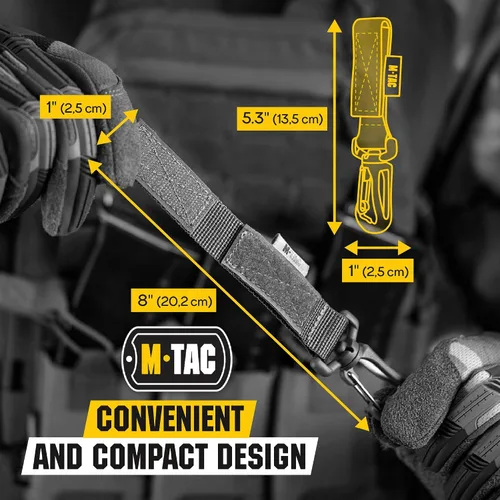 Vista 5 de M-Tac Key Holder for Belt with Key Clip - Tactical Key Chains for Mens - Molle Military Key Keeper Negro