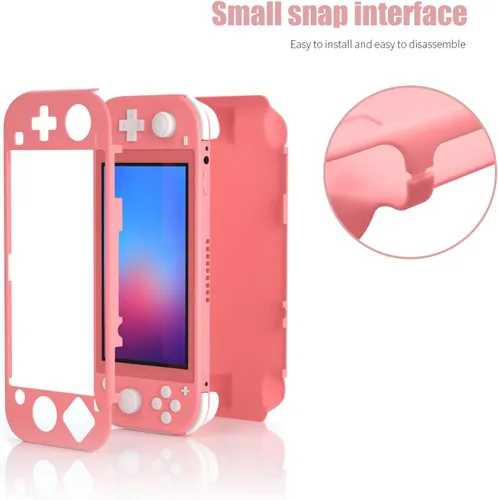 Vista 3 de Switch lite Coral Case, Ergonomic Switch lite Hard Protective Case for Girls