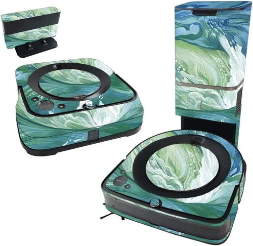 Vista 7 de MightySkins Skin compatible con iRobot Roomba s9+ Vacuum & Braava Jet m6 Bundle – Storm Cloud, funda de vinilo duradera y única Fácil de aplicar